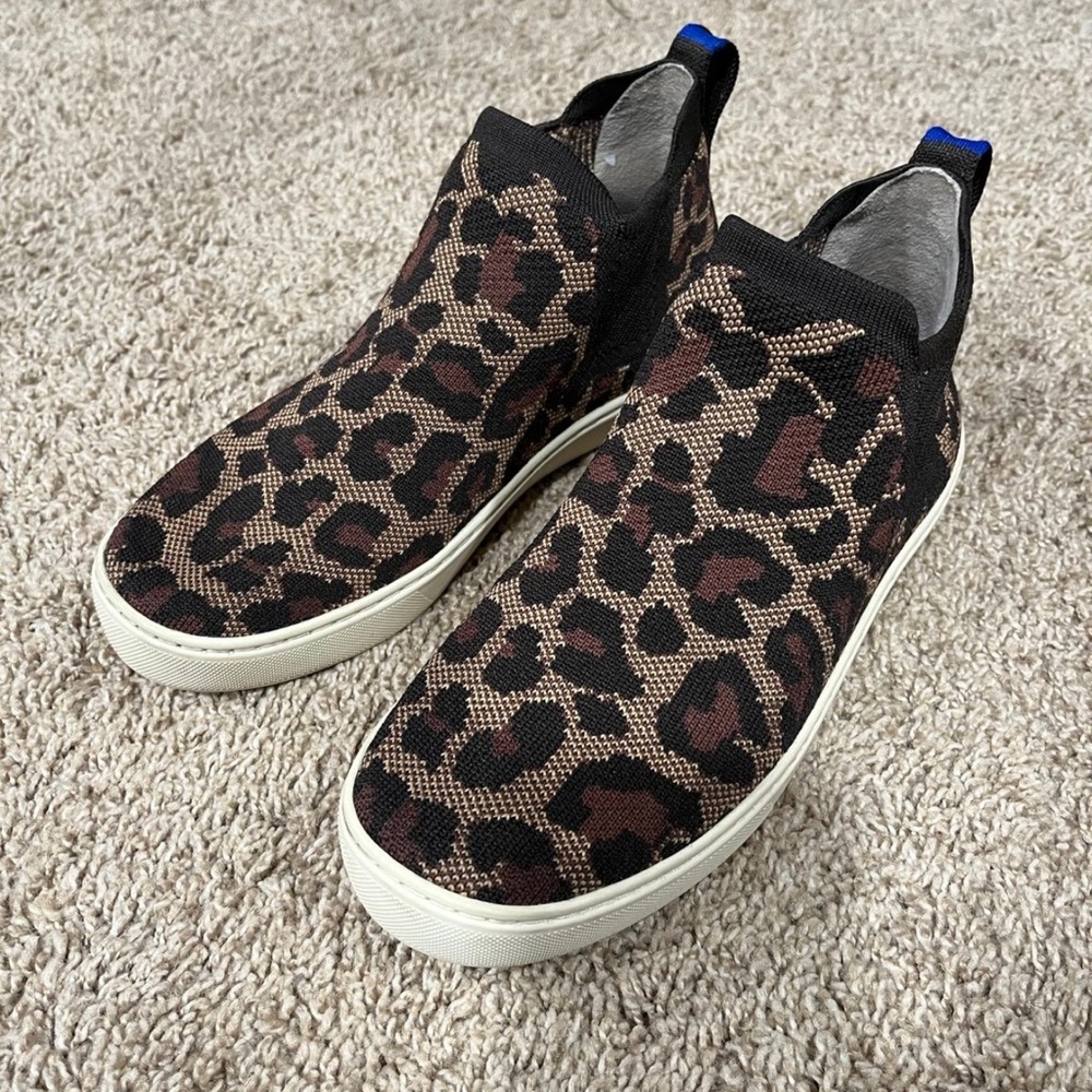 Rothy's Leopard Print Slip-On Sneakers